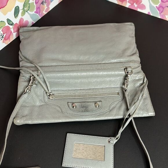 💯Authentic Balenciaga Silver Metalic Crossbody🍀 - Picture 11 of 17